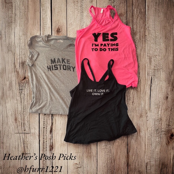 LOT OF 3 WOMEN'S WORKOUT TOPS SIZE XL - Picture 1 of 4